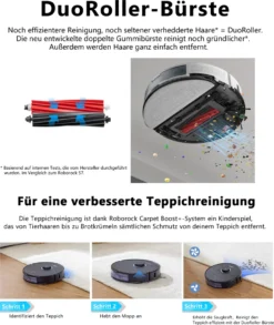 Roborock S8 Staubsauger Roboter 6000Pa Mit DuoRoller-Bürste VibraRise Wischen 3D-Mapping 3D-Strukturiertes Licht LiDAR Kindersicherung APP Control Saugroboter (Schwarz) (Upgrade S7) 17 Roborock S8 Staubsauger Roboter 6000Pa Mit DuoRoller-Bürste VibraRise Wischen 3D-Mapping 3D-Strukturiertes Licht LiDAR Kindersicherung APP Control Saugroboter (Schwarz) (Upgrade S7) -Smart Kitchen Store 6c1cb41e4ef55ac6f51b24e4345fa67a