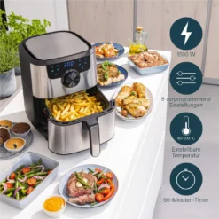 Princess Aerofryer Smart 1500 W 4,5 L Silbern -Smart Kitchen Store 6c8e9f6789b7562562b2b12851a0a9b1