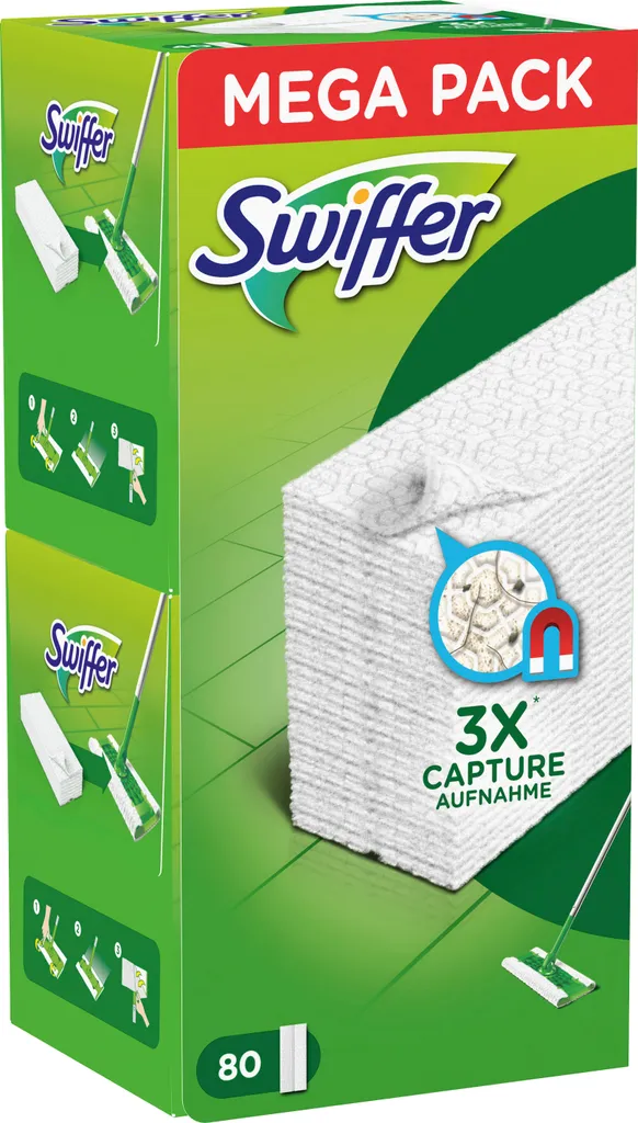 Swiffer Trocken WischtücherNachfüllpackung 80er (2x40er Bundle) 3 Swiffer Trocken WischtücherNachfüllpackung 80er (2x40er Bundle)