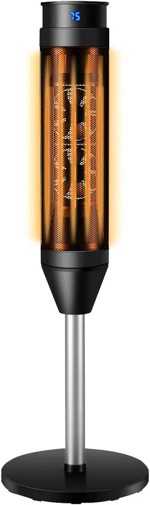 COSTWAY Heizlüfter, 1,2KW/2KW, Elektroheizung, Heizgerät Mit Thermostat & 3 Modi, 40° Oszillation, 10 - 49℃, Schnellerhitzung, Inkl. 8H Timer, LED, 28x28x85cm, Schwarz 3 COSTWAY Heizlüfter, 1,2KW/2KW, Elektroheizung, Heizgerät Mit Thermostat & 3 Modi, 40° Oszillation, 10 - 49℃, Schnellerhitzung, Inkl. 8H Timer, LED, 28x28x85cm, Schwarz