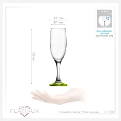 Sektgläser Bunt Aus Glas 150ml (max.190ml) Set 6-Teilig Champagnergläser Prosecco Gläser -Smart Kitchen Store 6e4b0a9fb0fb88fdcd936d155d5561e9
