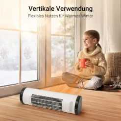 Midea NTH20-17BR Keramik Heizlüfter 2000W Mit Thermostat, Oszillation, 2 Heizstufen, Heizung Mit Ventilator, ECO-Modus, 24H Timer, Integrierter Tragegriff, Horizontales Erhitzen, PTC Heizgerät -Smart Kitchen Store 6e5e0fb99d0bed8b7de16463e95ece55