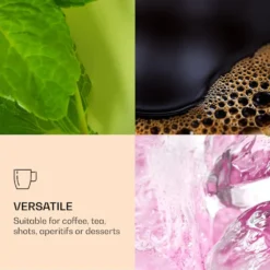 DUOS 4X 410ml Jumbo Doppelwandige Thermo-Gläser + 4X Edelstahl-LÖFFEL, Für Latte Macchiato, Cocktails, Vorspeisen By Feelino -Smart Kitchen Store 6f6bb03a4fa8951b2abdf995f6fd6321