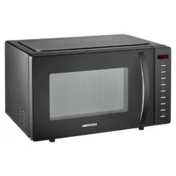 MEDION 2 In 1 Mikrowelle (20 Liter, 700 Watt, 5 Leistungsstufen, 8 Programme, Auftaufunktion, Flachbett, MD10744) Schwarz -Smart Kitchen Store 701bd3e7d19560d01ba6a592ac977104
