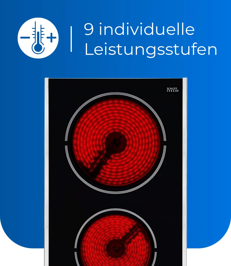 Exquisit Kochfeld EKC 301-3.1 R | Glaskeramik | Touch Control | 2 Kochstellen | Edelstahlrahmen | 3000 W 7 Exquisit Kochfeld EKC 301-3.1 R | Glaskeramik | Touch Control | 2 Kochstellen | Edelstahlrahmen | 3000 W – Bild 5