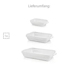 Sänger SÄNGER Auflaufformen Aus Porzellan Weiß 3 Teilig 15 Sänger SÄNGER Auflaufformen Aus Porzellan Weiß 3 Teilig -Smart Kitchen Store 70a8a6332fd5fa9b35bde9a61287770e