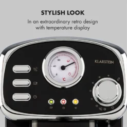 Espressionata Gusto Espressomaschine 1100W 15 Bar Druck Schwarz -Smart Kitchen Store 71426bed17ca708d31ed50d4d1b7f058