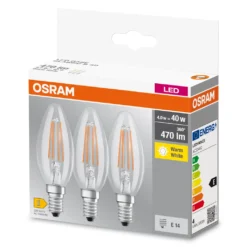 OSRAM LED Base Filament CLB40 4W/827 E14 | 4W/827 KLAR 470LM E14 M3 -Smart Kitchen Store 719ac2c7a37a1874c524bc9d4bf543a8