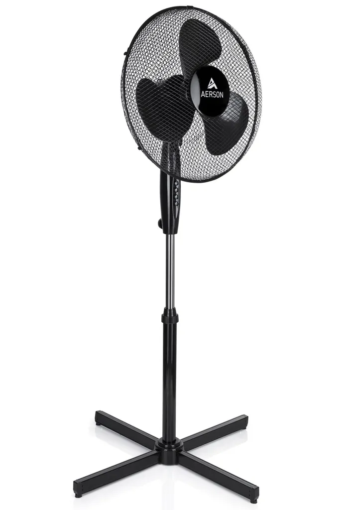 AERSON Standventilator Ventilator Windmaschine Luftkühler Oszillierend 50W Schwarz 10 AERSON Standventilator Ventilator Windmaschine Luftkühler Oszillierend 50W Schwarz – Bild 8