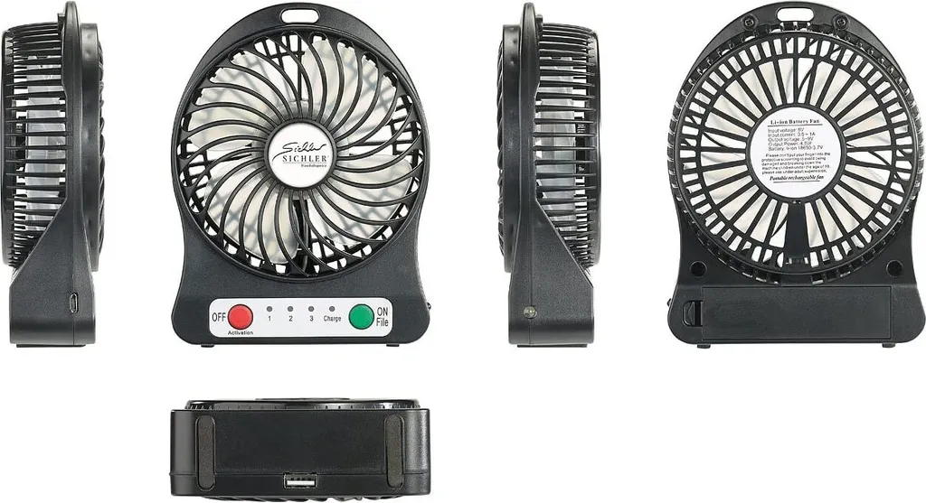 3in1 Akku Tisch-Ventilator Mit Powerbank-Funktion + Leuchte / Lampe 1.800 MAh Auto Camping 6 3in1 Akku Tisch-Ventilator Mit Powerbank-Funktion + Leuchte / Lampe 1.800 MAh Auto Camping – Bild 4