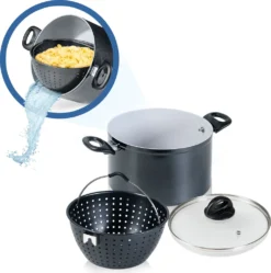 Genius Cerafit Magic Pot Topf Mit Siebeinsatz Kochtopf Ø 24 Cm Set 3-tlg; A24662