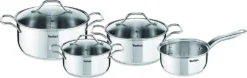 Tefal Intuition Topfset 7-teilig - Kochtöpfe 16 (1,3 L) + 20 (2,9 L) + 24 (4,9 L) Cm Mit Glasdecke, A702A8 -Smart Kitchen Store 732e9e2201b44a864a182bbbce5bedb9