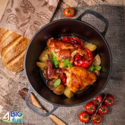 Gusseisen Topf 4L Gusseiserner Topf Ø 22cm Kochtopf Aus Gusseisen Mit Deckel-Bratpfanne -Smart Kitchen Store 733b4e33f568d6b0c80177eb5d4810b6