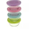 4-tlg. Glasschüssel Set Mit Deckel/ Vorratsdose/Frischhaltedosen
