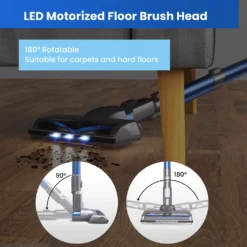 Greenote Akku Staubsauger, 23000PA Staubsauger Kabellos 4 In 1, 200W Mit Doppeltem Digitalmotor LED Elektrobürste Staubsauger, Bis Zu 35 Minuten, Leiser Handstaubsauger, Für Tierhaar Teppich Autos -Smart Kitchen Store 750ed0e553beebd076e26db9a13617c6