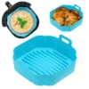 Air Fryer Heißluftfritteuse Silikon Topf Wiederverwendbar Ersatzeinlagen Korb Backofen Pad Hitzebeständige Backblech Fried Pizza Heißluftfritteuse Matte (Blau) -Smart Kitchen Store 757c4cc0f42a334d92018eaf3d42595a