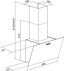 PKM Dunstabzugshaube Kopffreihaube Wandhaube Wandesse S23-60 ABPX Schwarz 60 Cm -Smart Kitchen Store 7664faab33d7c1e0eff1b5a7d016269a