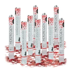 Relaxdays 10 X Party Popper 40 Cm Herzen