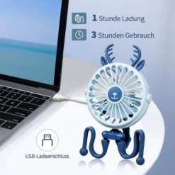 [2022 Neu] Mini USB-Ventilator, Mini Tragbarer Elektrischer Ventilator Octopus Stand Einstellbarer Handventilator Mit Usb Aufladung, Mit Nachtlicht -Smart Kitchen Store 773cc5979131788a824153b7137e701d