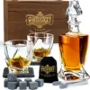 Whisiskey - Whisky Karaffe – Twisted Dekanter Set - Whiskey Karaffe Set - 1000ML - Geschenke Für Männer - Inkl. 8 Whisky Steine, Zange & 2 Whisky Gläser 2 Whisiskey - Whisky Karaffe – Twisted Dekanter Set - Whiskey Karaffe Set - 1000ML - Geschenke Für Männer - Inkl. 8 Whisky Steine, Zange & 2 Whisky Gläser -Smart Kitchen Store 774b55480a0331238855112bbe7d0df7