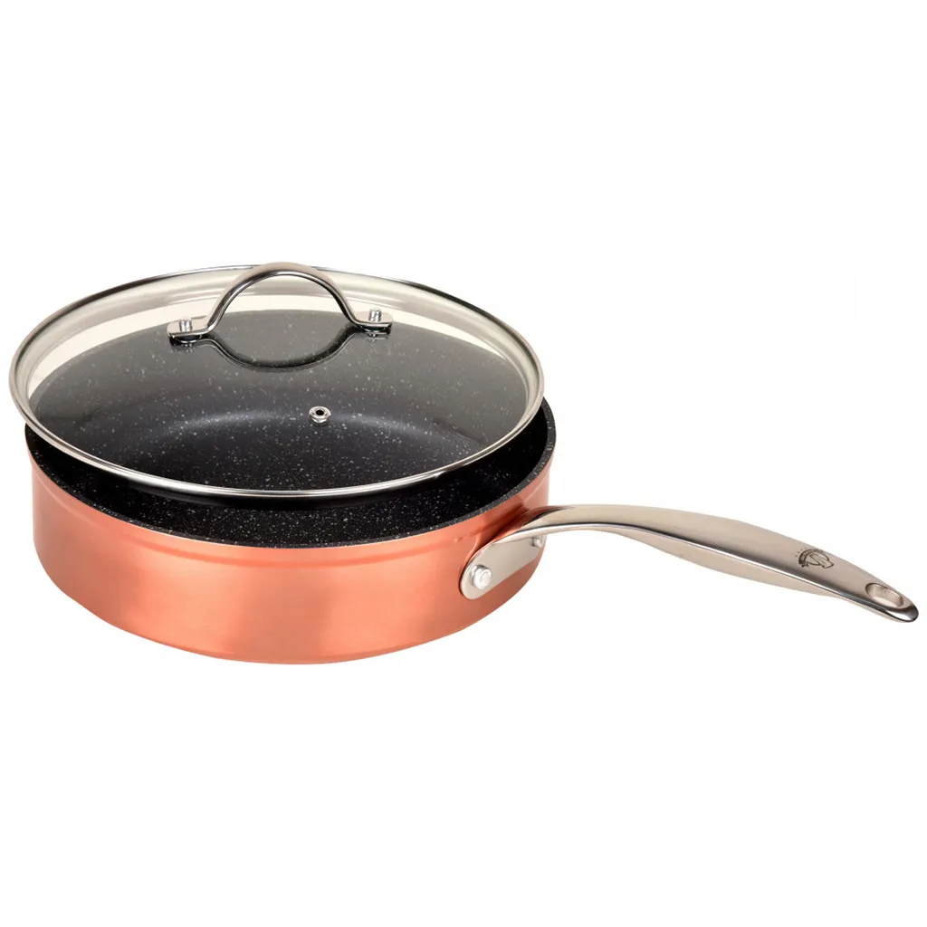 Excellence Sauteuse Ø28 Cm By Kitchen Pro - Schmorpfanne 28cm Mit Deckel, Pfanne, Aus Kupfer Und Rostfreiem Edelstahl, Induktion 3 Excellence Sauteuse Ø28 Cm By Kitchen Pro - Schmorpfanne 28cm Mit Deckel, Pfanne, Aus Kupfer Und Rostfreiem Edelstahl, Induktion