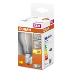 Osram LED Leuchtmittel Classic A75 E27 8W Warmweiß, Weiß Matt -Smart Kitchen Store 789b04a18a42aeb52471004eea2a72cb
