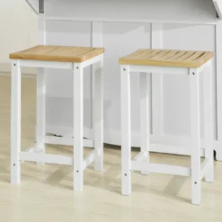 SoBuy 2er Set Stuhl Holzstuhl Essstuhl Küchenstuhl Hocker Zum Küchenwagen 2xFST29-WN -Smart Kitchen Store 78d40ed7178733ba3097faeebf0d4a9e