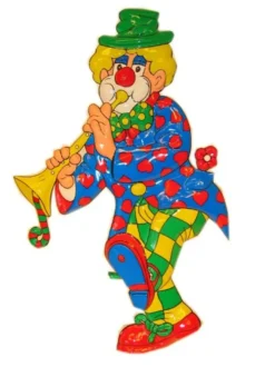 Wanddeko Clown Mit Trompete 70cm