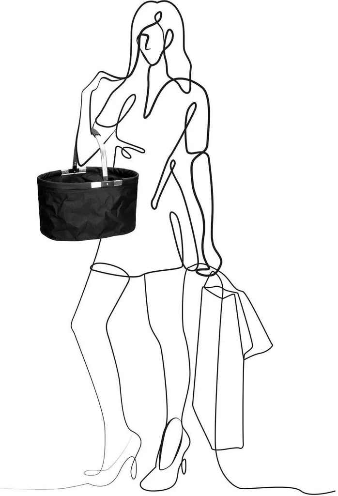 Einkaufskorb "Silandre" Schwarz Faltbarer Einkaufskorb Rund Mit Aluminiumgriff Geräumig Stabile Einkaufstasche 36 Liter Volumen Schwarz 4 Einkaufskorb "Silandre" Schwarz Faltbarer Einkaufskorb Rund Mit Aluminiumgriff Geräumig Stabile Einkaufstasche 36 Liter Volumen Schwarz – Bild 2