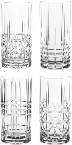 Nachtmann 0097784-0 Longdrinkbecher 'Highland' Kristallglas, 375 Ml, H: 15,1 Cm, ø 7,7 Cm, Transparent, 4-teilig (1 Set) -Smart Kitchen Store 7a9602d5cbd75a92c503e95b037d08fc