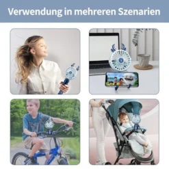 [2022 Neu] Mini USB-Ventilator, Mini Tragbarer Elektrischer Ventilator Octopus Stand Einstellbarer Handventilator Mit Usb Aufladung, Mit Nachtlicht -Smart Kitchen Store 7b13118caed73e9955e611825a28e365