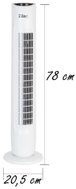 Zilan Turmventilator | 3 Stufen | 2 Modi | 7,5h Timer | Fernbedienung | Oszillierend | -Smart Kitchen Store 7b13ed2da582210bdc3c84d62a4dd8b1