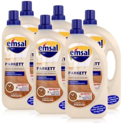 Emsal Boden-Pflege Parkett 1 Liter Mit Bioprotect Imprägnierung (6er Pack)