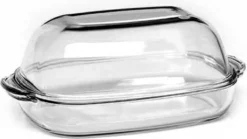 Simax Geflügelbräter Borosilikatglas Bräter Backofenform 8.0l -Smart Kitchen Store 7c07eecab2ce941b21bfac1b77b623ee