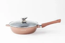 Mischler Cook Bratpfanne Ø24 Cm Marmorbeschichtet Mit Glasdeckel 2-teilig