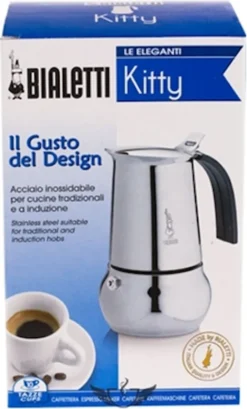 Bialetti Espressokocher Kitty 10 Tassen Inkl. 100g Perfetto Moka Classico -Smart Kitchen Store 7f80b70c3c62caa142988be573939971