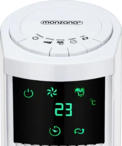 Monzana® Turmventilator Mit Fernbedienung Weiß Timer 90° Oszillationswinkel 3 Geschwindigkeitsstufen Leise Standventilator Ventilator -Smart Kitchen Store 8037caa3b485f2fdb0f6464f58474b76