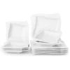 MALACASA, Serie Amparo, Cremeweiß Porzellan Tafelservice 12 Tlg. Set Speiseteller Und Suppenteller Geschirrset Für 6 Personen 1 MALACASA, Serie Amparo, Cremeweiß Porzellan Tafelservice 12 Tlg. Set Speiseteller Und Suppenteller Geschirrset Für 6 Personen -Smart Kitchen Store 81f12d441ea722e3f3bde3c13c18bacb