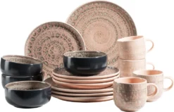 Mäser 931743 Kombiservice Spicy Market Für 4 Personen, Steingut, Rosa (1 Set, 16-teilig) -Smart Kitchen Store 8242d416edbfc1368fb6bad81118b828