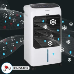 Monzana Luftkühler MZ804 4in1 Fernbedienung 8L Tank Timer Mobil Luftbefeuchter Ventilator Klimaanlage Ionisator Luftkühler LED Display Aircooler Klimagerät 13 Monzana Luftkühler MZ804 4in1 Fernbedienung 8L Tank Timer Mobil Luftbefeuchter Ventilator Klimaanlage Ionisator Luftkühler LED Display Aircooler Klimagerät -Smart Kitchen Store 82eb51c926975752ba9cf77a69797bb8