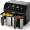 BALTER Heißluftfritteuse Mit Doppelkammer HL-850D, 9L (5,5L + 3,5L), 2 Speisen Gleichzeitig, 9 Programme , Friteuse Ohne Öl, Dual Zone, Airfryer, Heis -Smart Kitchen Store 83b04c3be4476b0d11cfb6545c50916a