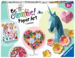 BeCreative Paper Art Flowers & Unicorn Ravensburger 18236