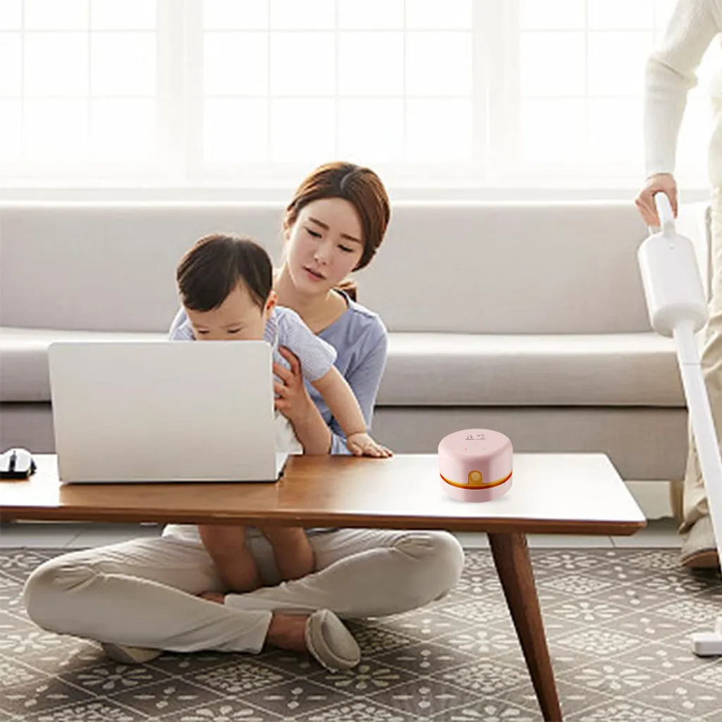 Desktop-Staubsauger USB Aufladbar Einstellbare Saugkraft Mini Tisch Staubsammler Für Tastatur Home Office ,Pink 5 Desktop-Staubsauger USB Aufladbar Einstellbare Saugkraft Mini Tisch Staubsammler Für Tastatur Home Office ,Pink – Bild 3