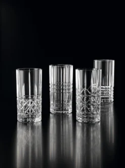 Nachtmann 0097784-0 Longdrinkbecher 'Highland' Kristallglas, 375 Ml, H: 15,1 Cm, ø 7,7 Cm, Transparent, 4-teilig (1 Set) -Smart Kitchen Store 85344cbe4118a7f2b19695af0bdd8003