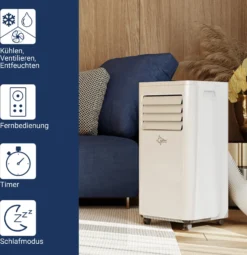 SUNTEC Mobiles Lokales Klimagerät Impuls 2.0 Eco | Für Räume Bis 60 M3 (25 M2) | Inkl. Abluftschlauch | Kühler Und Entfeuchter Mit ökologischem Kühlmittel R290 | 7.000 BTU/h, EEK A -Smart Kitchen Store 8685a1fc96e230de894bdc0f5fde3e68