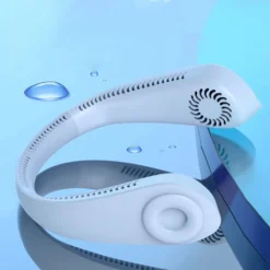 Flexibler Halsventilator, Leiser Blattloser Sportventilator, USB Drehbarer Nackenkühler Zum Aufhängen Für Outdoor Sportarten, Weiß -Smart Kitchen Store 8772b2dfb46853e414bacfecd4dca90f