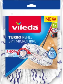 Vileda Turbo Microfaser Ersatzpad Für 3in1 Ersatzlappen 3in1 40% Mehr Reinigungskraft -Smart Kitchen Store 880bbc380afa1d260823cfb550e67252