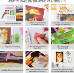 Diamond Painting Set, 4er Tiere Diamond Painting Katze Tiger Fuchs Wolf Bilder Mit Diamond Painting Zubehör (30x40cm) -Smart Kitchen Store 88e86f9281945ea71de50912c58046e7