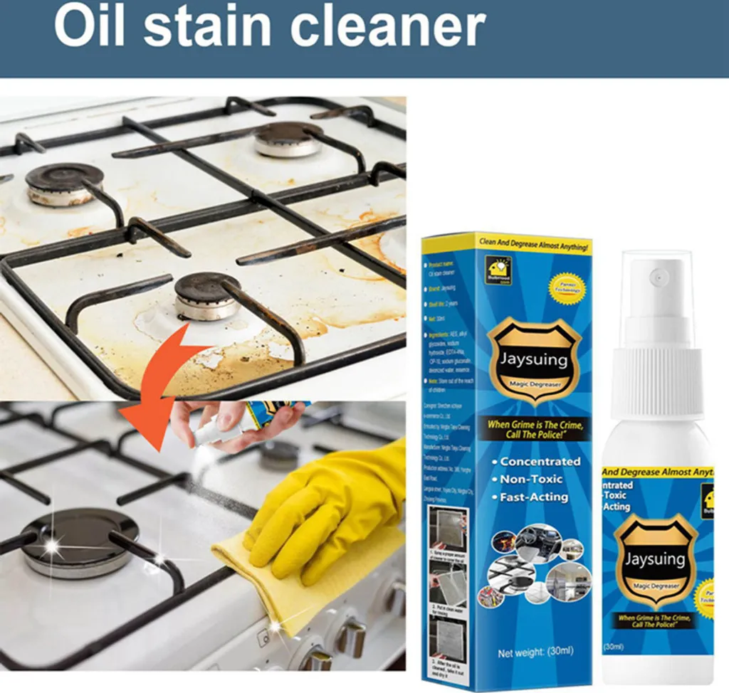30ml Magic Degreaser Küchenreiniger Spray, Allzweckreiniger Spray Entfettung Und Dekontamination Für Dunstabzug Kachelofen 3 30ml Magic Degreaser Küchenreiniger Spray, Allzweckreiniger Spray Entfettung Und Dekontamination Für Dunstabzug Kachelofen