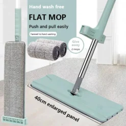 Flat Squeeze Mop Freie Handwäsche Bodenreinigung Mop Faser Mop Pad Nass Und Trocken Verwenden Rotationsmop -Smart Kitchen Store 89249356d6d1c27af4a1b83387713717